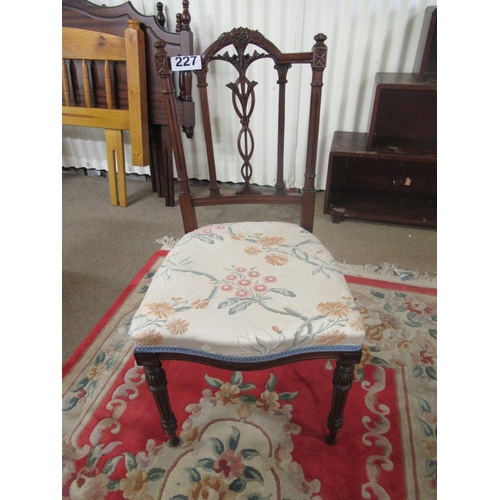 227 - Mahogany Rosewood bedroom chair.