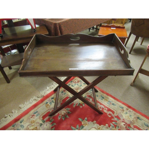 228 - Georgian Butlers tray on stand.