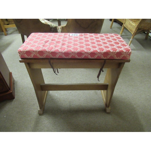 229 - Small Church bench. H:62cm x W:67cm.