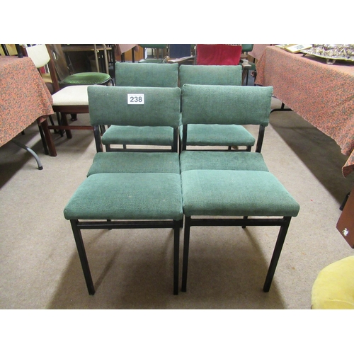 238 - 4 steel framed chairs.