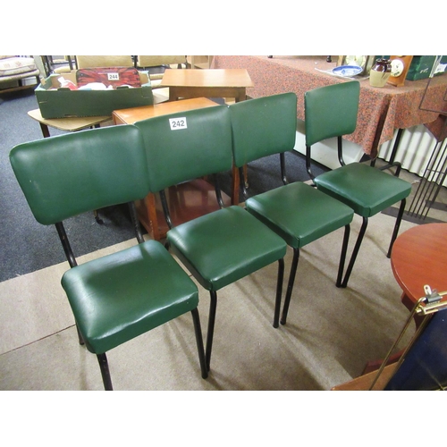 242 - Set of 4 steel framed chairs.