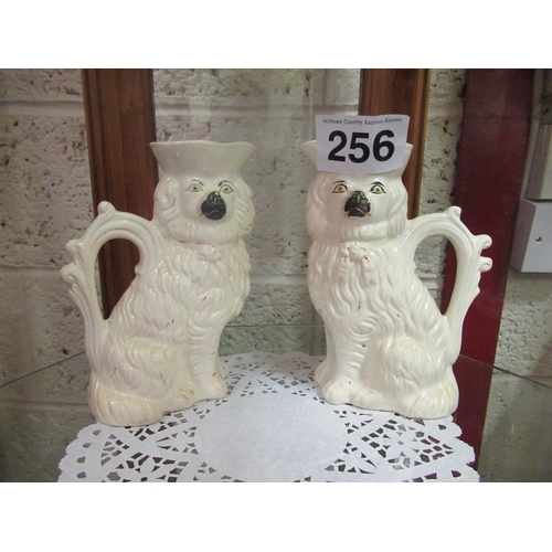 256 - Pair of Staffordshire Jugs.  H:20cm.