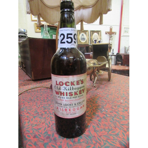 259 - Bottle of Locke's Kilbeggan Whiskey.