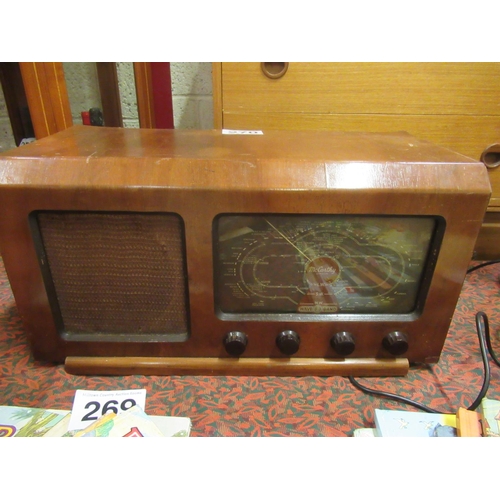 270 - Antique radio - McCarthy.  L:56cm, H:29cm,