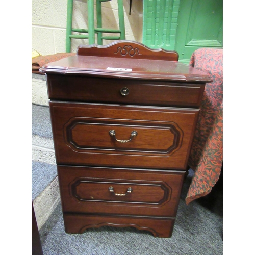 281 - Good pair of Mahogany 2 drawer bedside cabinets.  H:63cm, W:46cm, D:40cm.