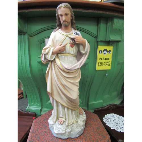 282 - Good Religious Statue - St Joseph. signed Deghini Dublin.  h:90cm