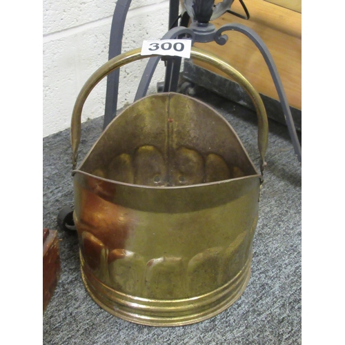 300 - Good brass coal helmet.