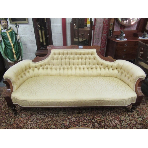 365 - Superb victorian mahogany double end couch. H:90cm, L:200cm.