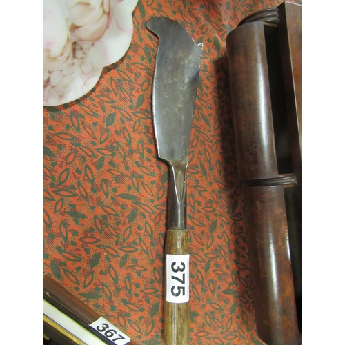 375 - Antique meat cleaver.  L:50cm.