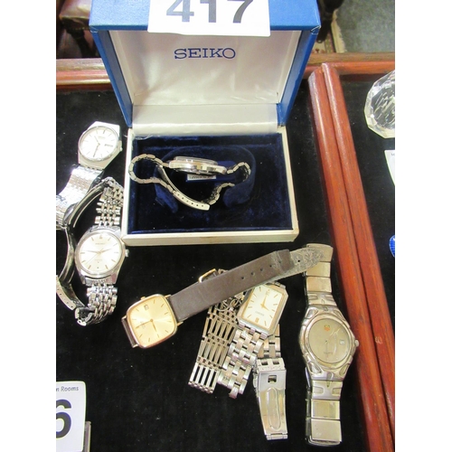 417 - Selection of Men's watches - maybe some for repair.