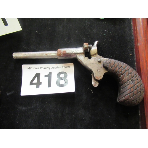 418 - 19th century Postman's Dog scarer blank firing pistol.