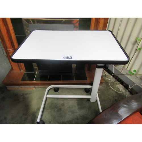 482 - Adjustable bed table.