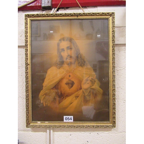 54 - Religious picture in gilt frame - Our Lord.  78cm x 61cm.