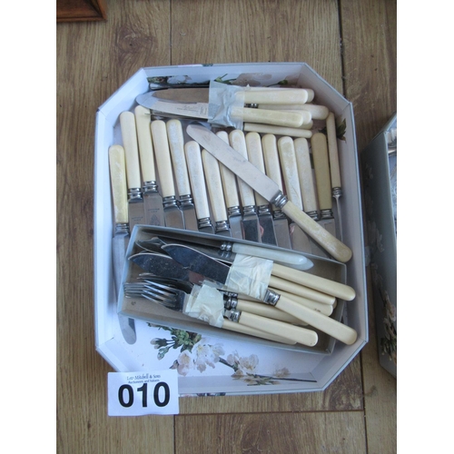 10 - McPhearson Brothers Bone Handled Flatware - Assorted Box