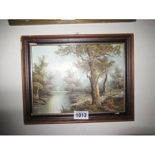 1013 - Oil on Canvas - Woodland Scene