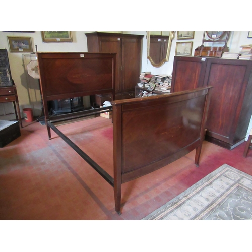 1127 - Edwardian Inlaid Mahogany Double Bed