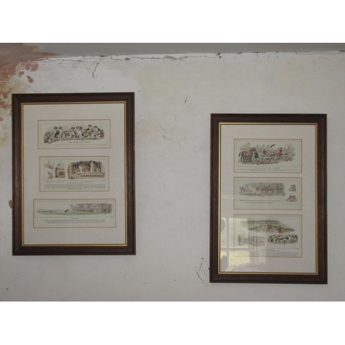 1191 - Set of 4 Sporting Prints in Oak Frame