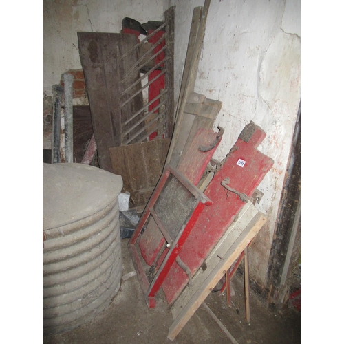 1241 - Large Quantity of Old Horse Cart Parts - Metal Gutters Etc.