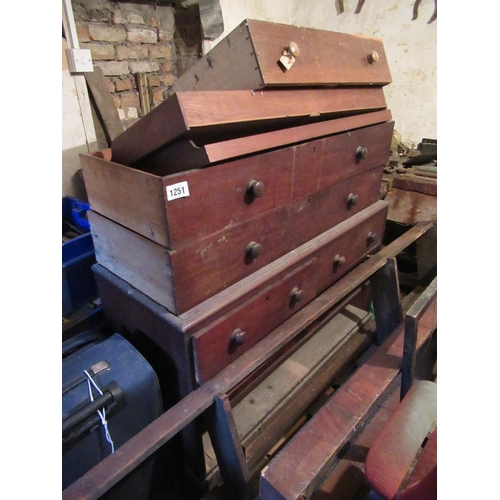 1251 - Victorian Mahogany Assorted Chests and Sideboard - for restoration