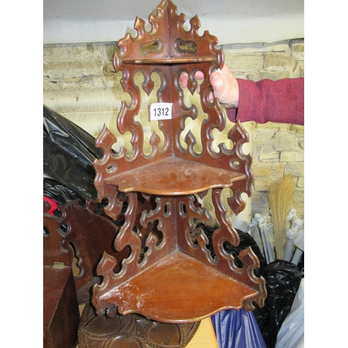 1312 - Pair of Mahogany Corner What Nots