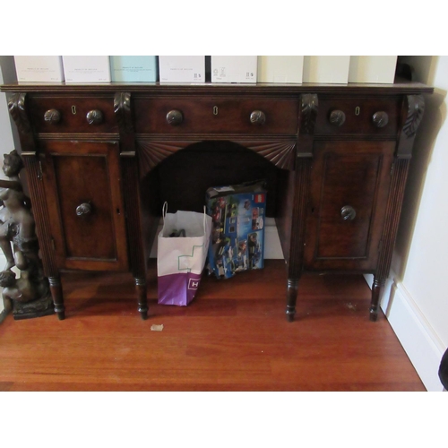 1322 - Victorian Mahogany Buffet with 3 Drawers