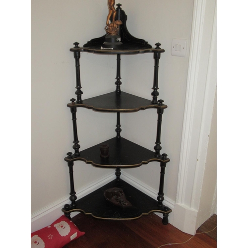 1323 - Victorian Mahogany 4 Tier What Not 52x24