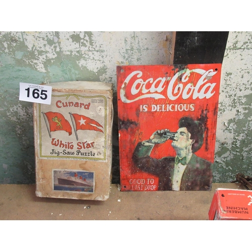 165 - Cunard White Star Jigsaw Puzzle  & Coke Sign