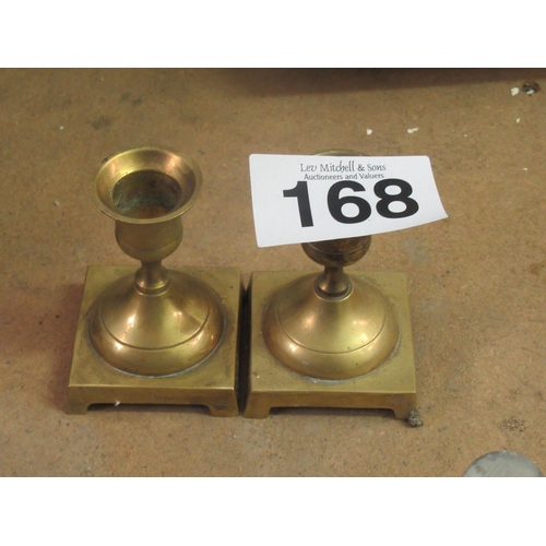 168 - 2 Brass Candlesticks