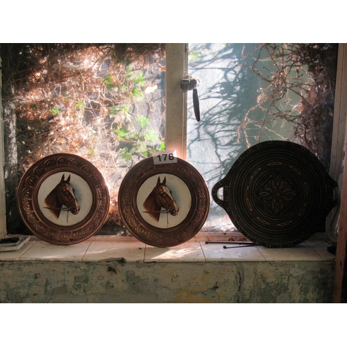 178 - Pair of Equesterian Wall Plaques & 1 other