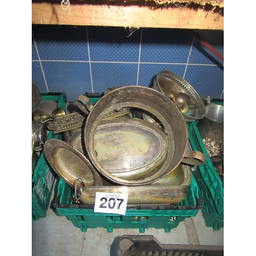 207 - Large Box of Metalware