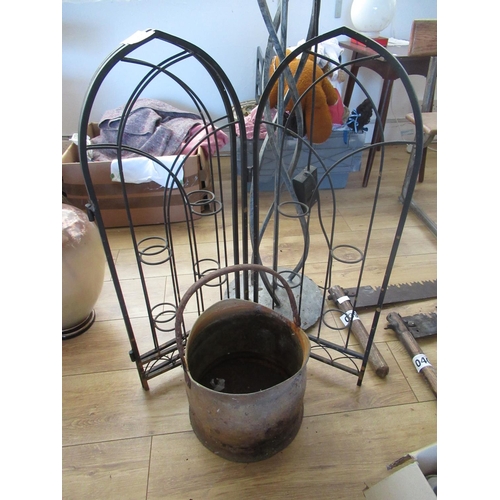 22 - Decorative Fire Screen and Coal Scuttle