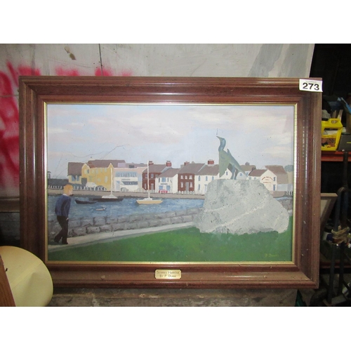 273 - Skerries Harbor - Oul on Canvas - Signed P.Dunne 34