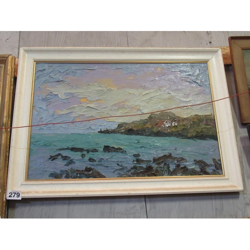 279 - Large SeaScape Scene - Signed Mark '92 - 40