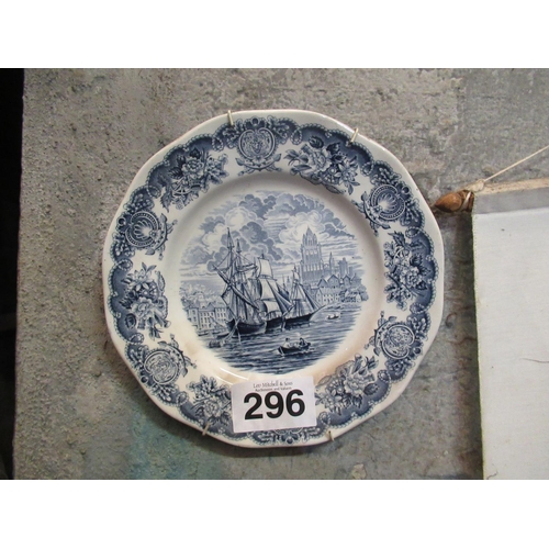 296 - Pair of Blue and White Wall Plaques