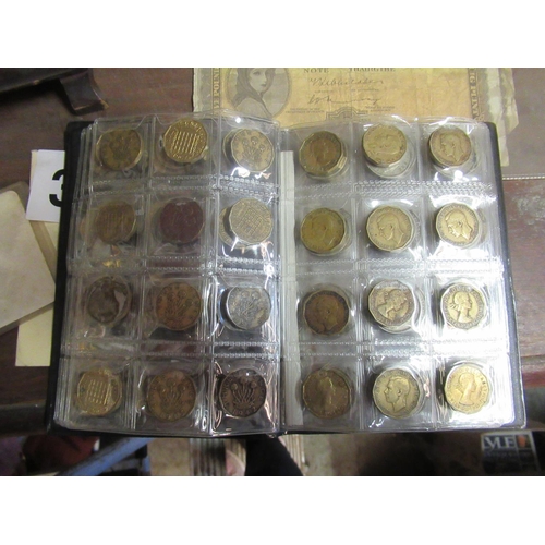 354 - Folder of Antique Coins: English Threepence pieces etc.