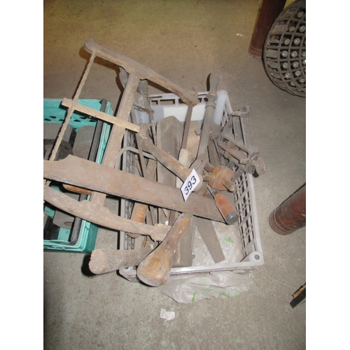 393 - Box of Antique Hand Tools