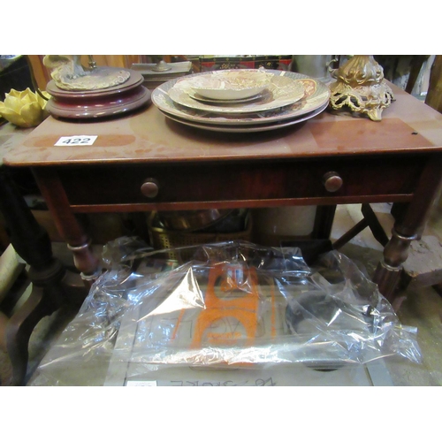 422 - Early Victorian Mahogany Side Table on reeded  30