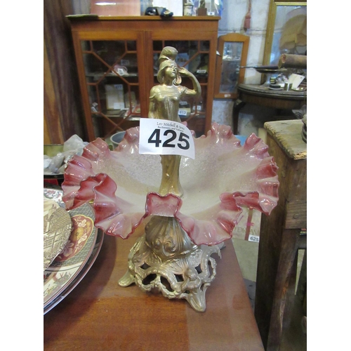 425 - Ruby Glass Centerpiece