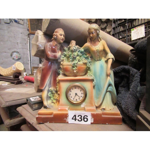 436 - Antique Mantle Clock