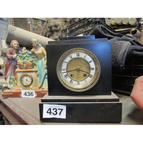 437 - Marble Mantle Clock