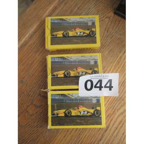 44 - Benson and Hedges Formula 1 Playingcards - 3 sets