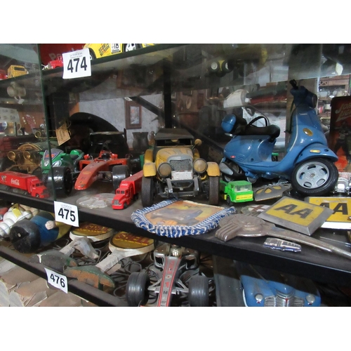 475 - Shelf of Collectibles and Automobelia