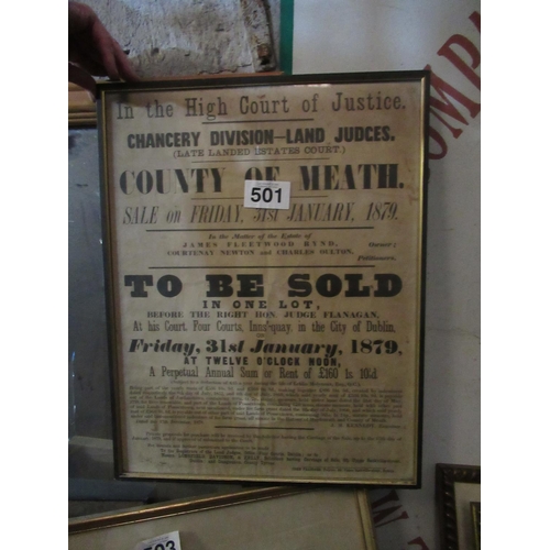 501 - Framed Poster from 1879 - 23