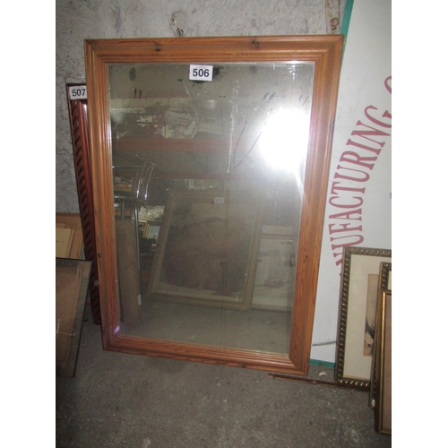 506 - Pine Framed Mirror - 28.5