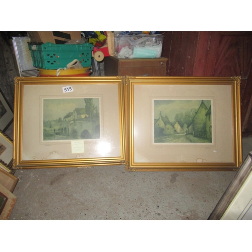 515 - Pair of Signe Victorian Prints - Geo. H. Downing 27.5