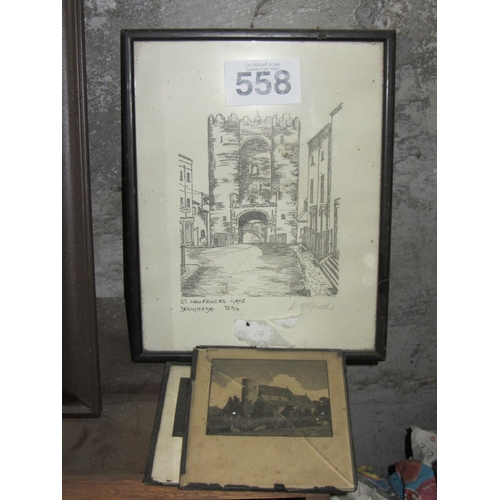 558 - St.Laurences Gate Drogheda, Sketch.  L.O'Grady 9