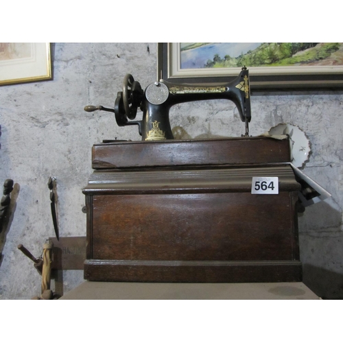 564 - Cased Singer Sewing Machine