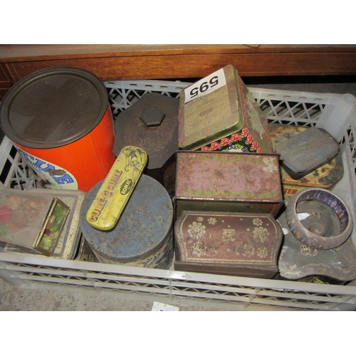 595 - Collection of Vintage Tin Boxes