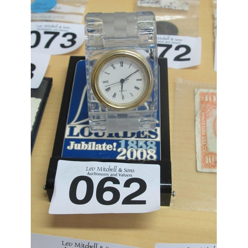 62 - Quartz Table clock & Lourdes Ornament