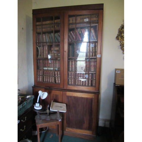 868 - Fine Pair of Regency Mahogany Bookcases - 51x93x14.4